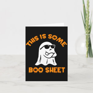 This Is Some Boo Sheet Cool Ghost Funny Halloween Card