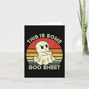 This Is Some Boo Sheet Fun Ghost Retro Halloween C Card