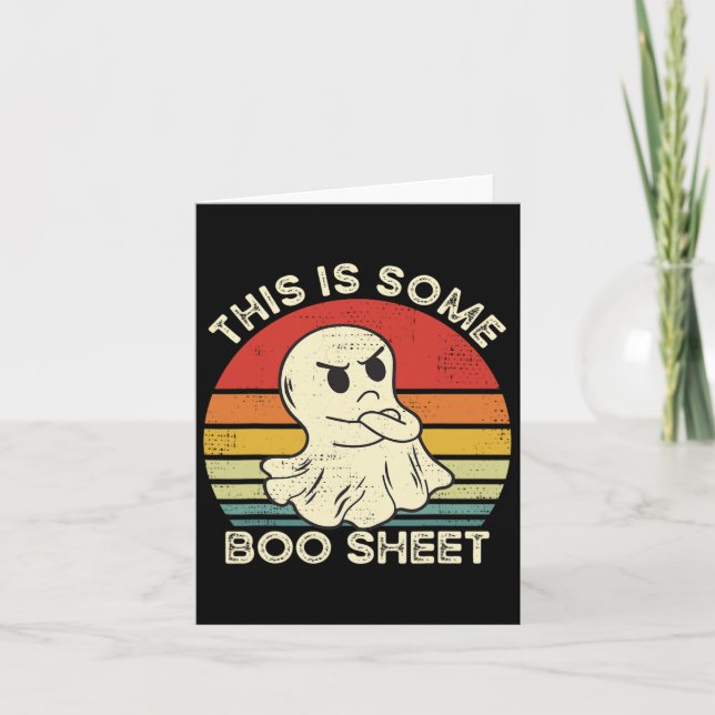 This Is Some Boo Sheet Fun Ghost Retro Halloween C Card (Front)