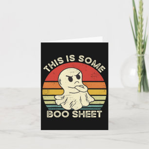 This Is Some Boo Sheet Fun Ghost Retro Halloween C Card