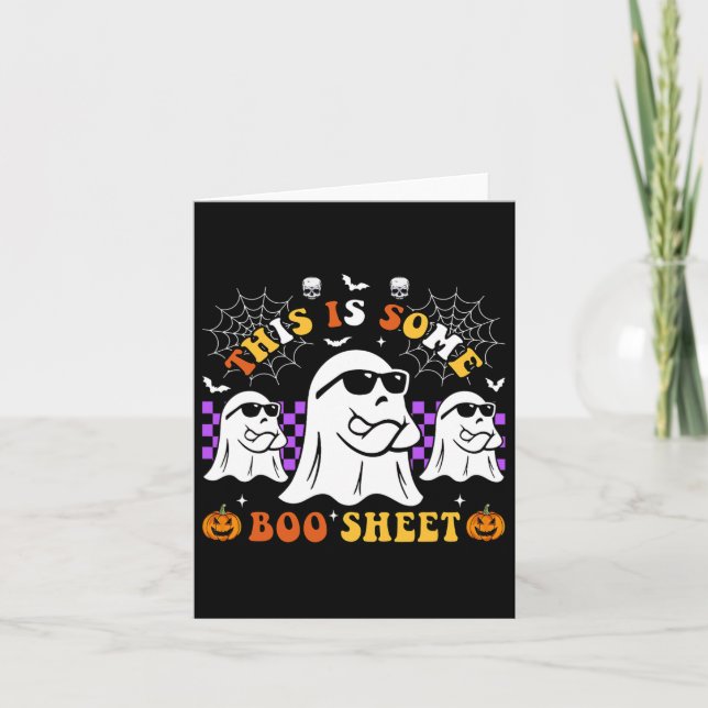 This Is Some Boo Sheet Fun Halloween  Card (Front)