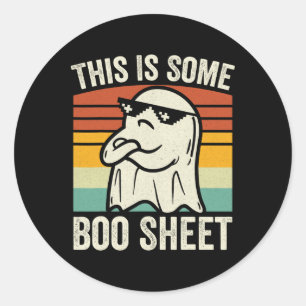 This Is Some Boo Sheet Fun Halloween Ghost Kids Me Classic Round Sticker