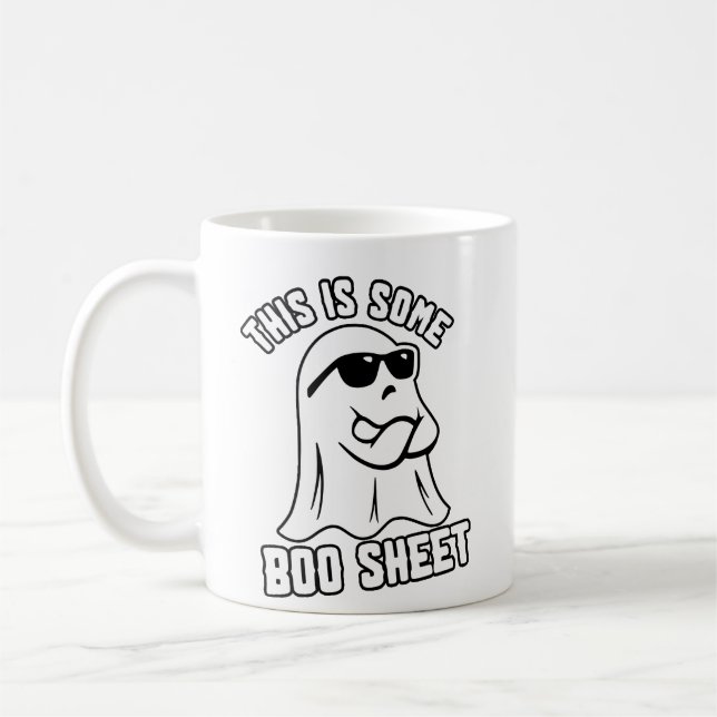 This is Some Boo Sheet Funny Ghost Halloween  Coffee Mug (Left)