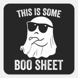 This Is Some Boo Sheet Funny Ghost Halloween Gift Square Sticker