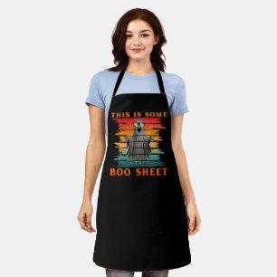 This is some boo sheet funny halloween ghost apron