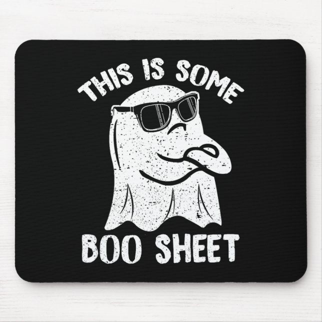 This Is Some Boo Sheet Funny Halloween Ghost Costu Mouse Pad (Front)