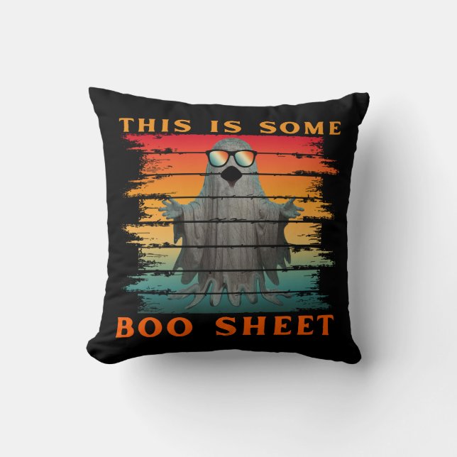 This is some boo sheet funny halloween ghost cushion (Front)