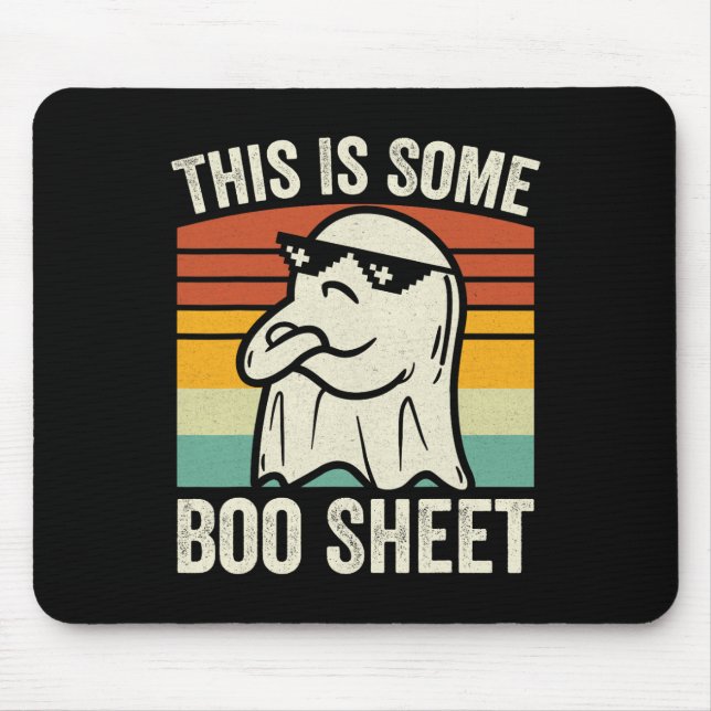 This Is Some Boo Sheet Funny Halloween Ghost kids  Mouse Pad (Front)