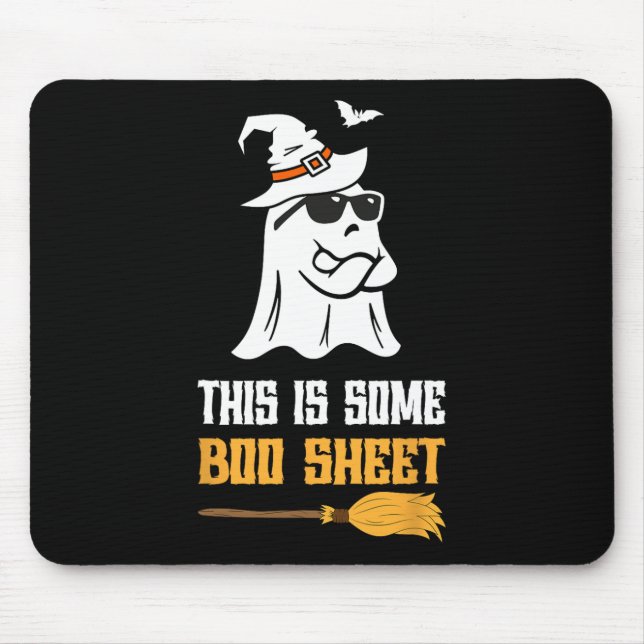 This Is Some Boo Sheet Funny Halloween Ghost  Mouse Pad (Front)
