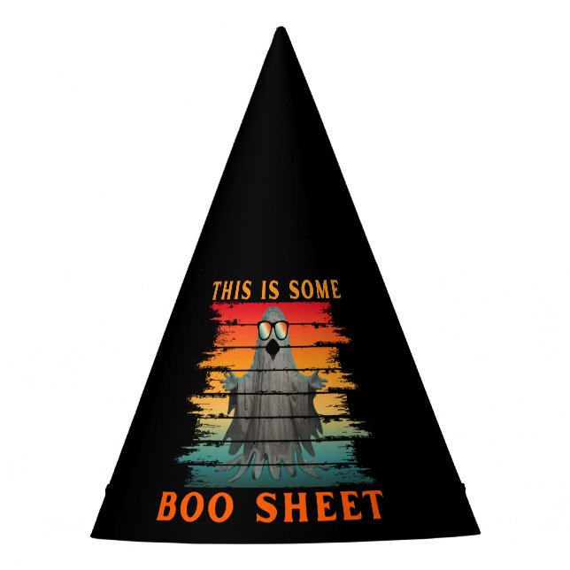 This is some boo sheet funny halloween ghost party hat (Front)