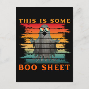 This is some boo sheet funny halloween ghost postcard