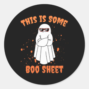 This Is Some Boo Sheet Ghost Funny Halloween Classic Round Sticker