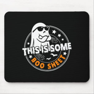 This Is Some Boo Sheet Ghost Funny Retro Halloween Mouse Pad