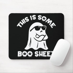 This Is Some Boo Sheet Ghost Funny Retro Halloween Mouse Pad