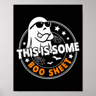 This Is Some Boo Sheet Ghost Funny Retro Halloween Poster
