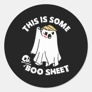 This Is Some Boo Sheet Ghost Funny Trump Halloween Classic Round Sticker