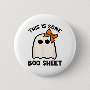 This Is Some Boo Sheet Ghost Halloween Costume Men 6 Cm Round Badge