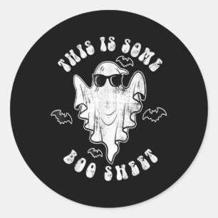 This Is Some Boo Sheet Ghost Halloween Costume Men Classic Round Sticker