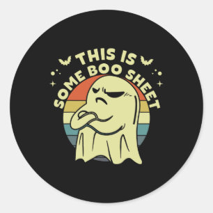 This Is Some Boo Sheet Ghost Halloween Costume Men Classic Round Sticker