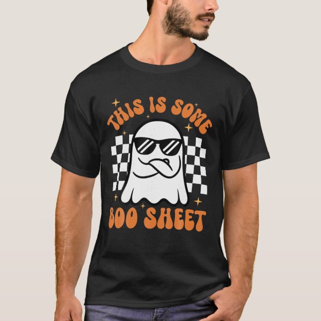 This Is Some Boo Sheet Ghost Halloween Costume Men T-Shirt (Front)