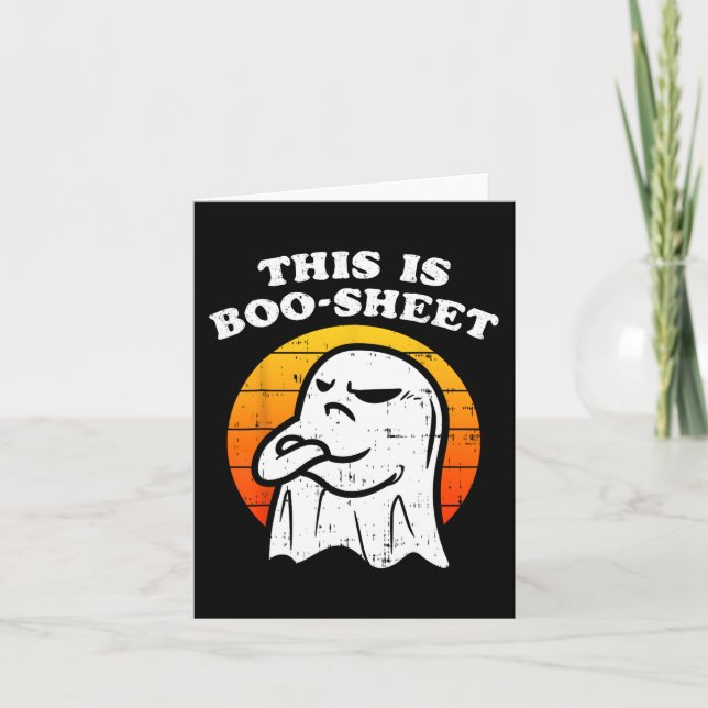 This is Some Boo-Sheet Ghost Retro Funny Halloween Card (Front)