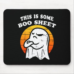 This is Some Boo Sheet Ghost Retro Funny Halloween Mouse Pad