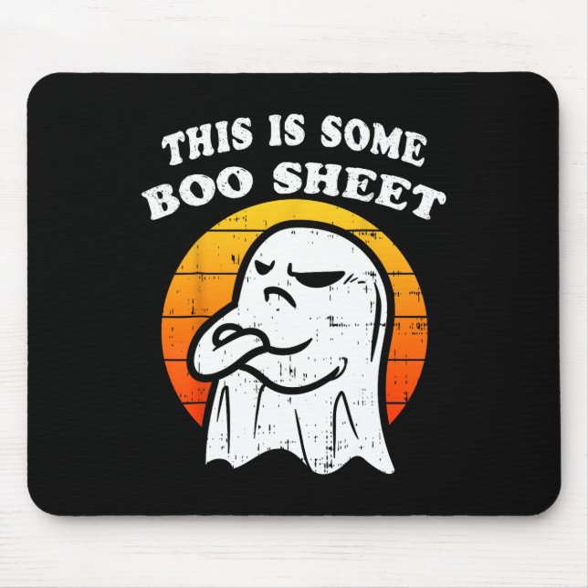 This is Some Boo Sheet Ghost Retro Funny Halloween Mouse Pad (Front)