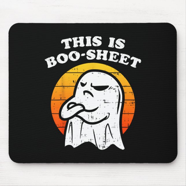 This is Some Boo-Sheet Ghost Retro Funny Halloween Mouse Pad (Front)