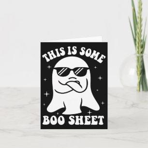 This Is Some Boo Sheet Ghost Retro Halloween Costu Card