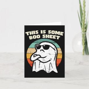 This Is Some Boo Sheet Ghost Retro Halloween Costu Card