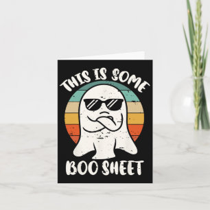 This Is Some Boo Sheet Ghost Retro Halloween Costu Card