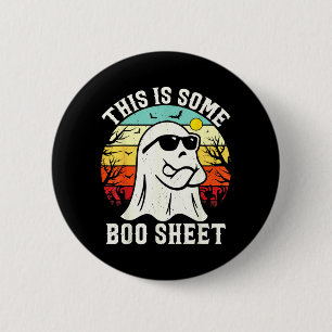 This Is Some Boo Sheet Ghost Retro Halloween Funny 6 Cm Round Badge