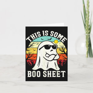 This Is Some Boo Sheet Ghost Retro Halloween Funny Card