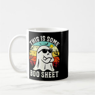 This Is Some Boo Sheet Ghost Retro Halloween Funny Coffee Mug