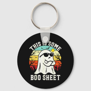 This Is Some Boo Sheet Ghost Retro Halloween Funny Key Ring