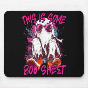 This Is Some Boo Sheet Ghost Retro Halloween Funny Mouse Pad
