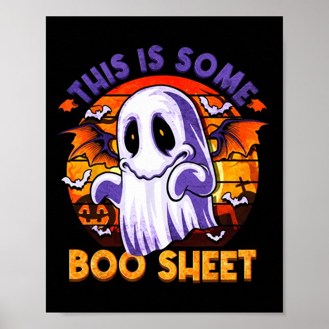 This Is Some Boo Sheet Ghost Spooky Halloween Men  Poster (Front)