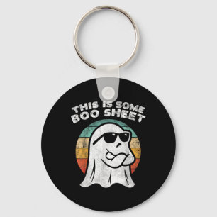 This Is Some Boo Sheet Ghost Sungles Halloween Men Key Ring