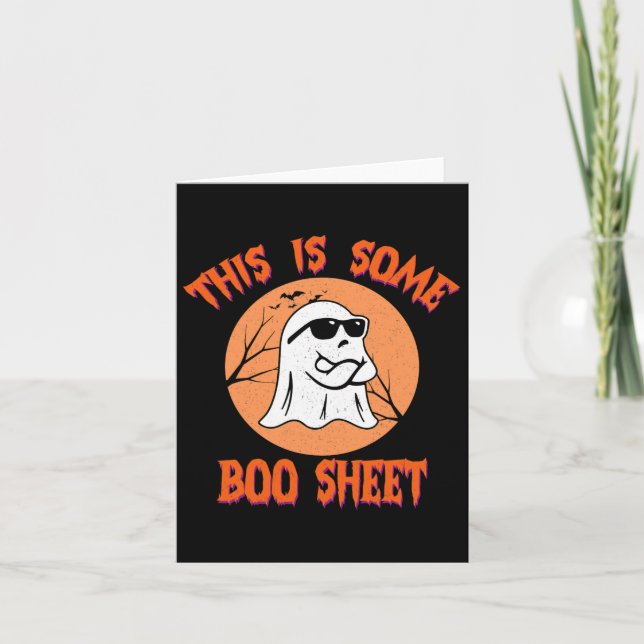 This Is Some Boo Sheet Halloween Cool Ghost Fun 1  Card (Front)