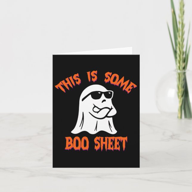 This Is Some Boo Sheet Halloween Cool Ghost Fun 2  Card (Front)