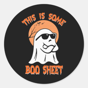 This Is Some Boo Sheet Halloween Cool Ghost Funny  Classic Round Sticker