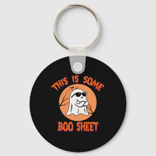 This Is Some Boo Sheet Halloween Cool Ghost Funny Key Ring