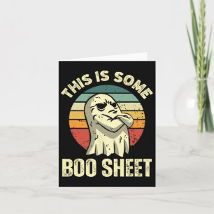 This Is Some Boo Sheet Halloween Fun Vintage Ghost Card