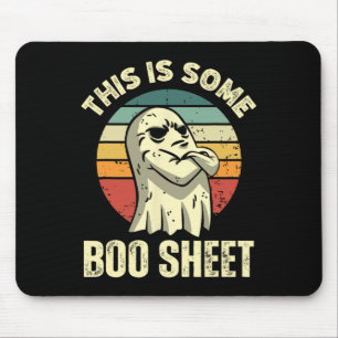 This Is Some Boo Sheet Halloween Fun Vintage Ghost Mouse Pad