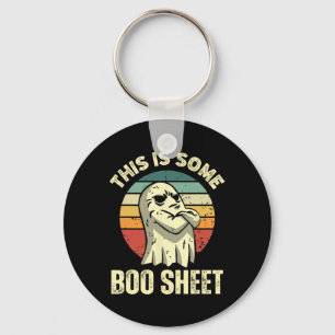 This Is Some Boo Sheet Halloween Funny Vintage Gho Key Ring