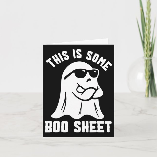 This Is Some Boo Sheet Halloween Ghost  Card (Front)