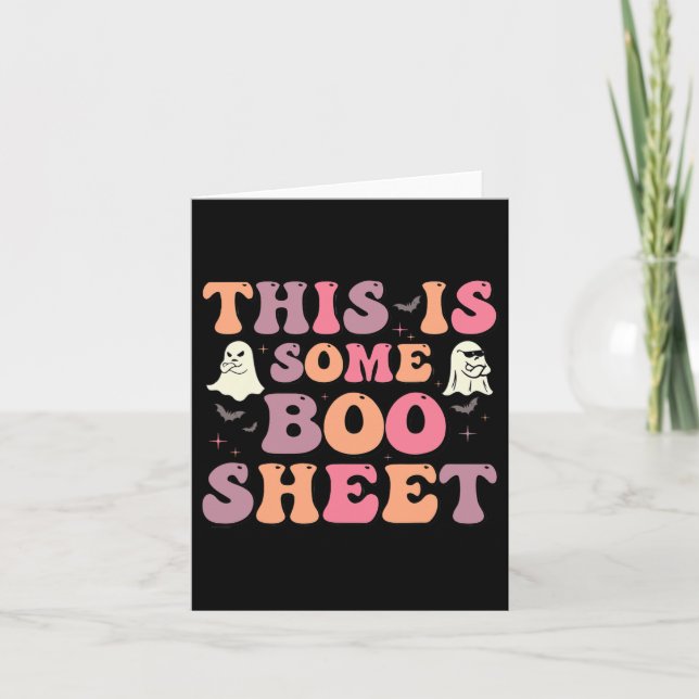 This Is Some Boo Sheet Halloween Ghost Fun For Men Card (Front)
