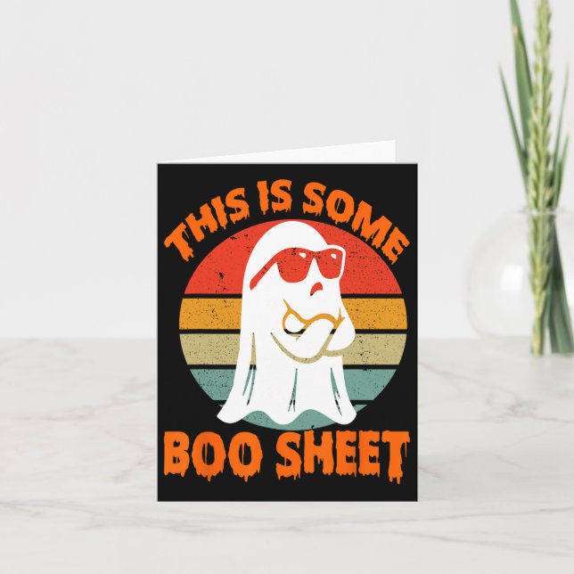 This Is Some Boo Sheet Halloween Ghost Fun For Men Card (Front)