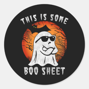This Is Some Boo Sheet Halloween Ghost Fun Gifts M Classic Round Sticker