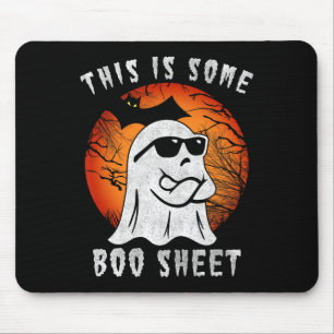 This Is Some Boo Sheet Halloween Ghost Fun Gifts M Mouse Pad